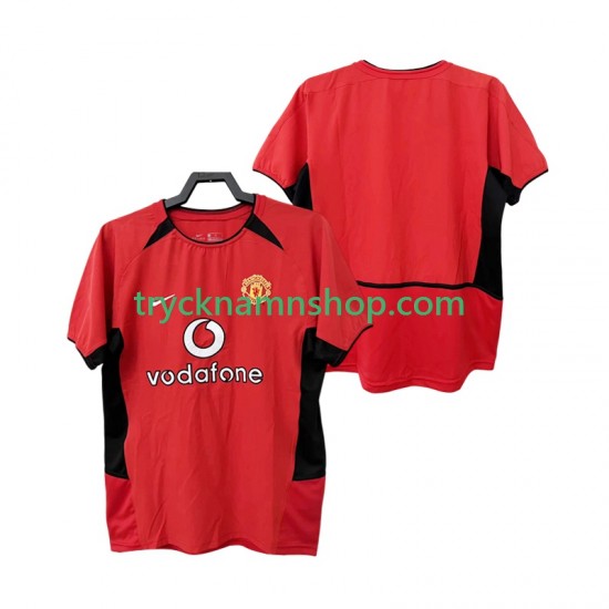 Manchester United 2002 2004 Tröja Retro 1:a Matchställ Män Kortärmad