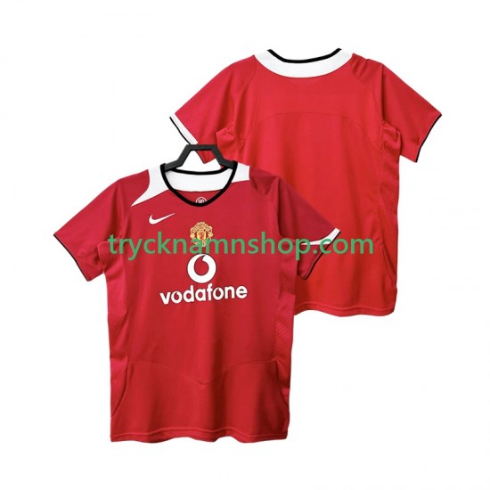 Manchester United 2005 2006 Tröja Retro 1:a Matchställ Män Kortärmad