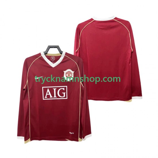 Manchester United 2006 2007 Tröja Retro 1:a Matchställ Män Långärmad