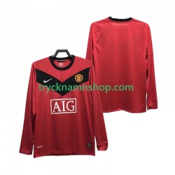 Manchester United 2009 2010 Tröja Retro 1:a Matchställ Män Långärmad