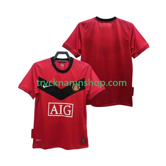 Manchester United 2009 2010 Tröja Retro 1:a Matchställ Män Kortärmad