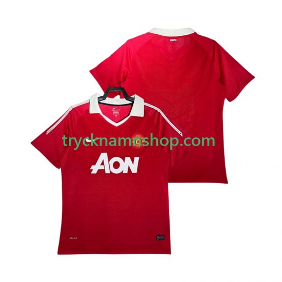 Manchester United 2010 2011 Tröja Retro 1:a Matchställ Män Kortärmad
