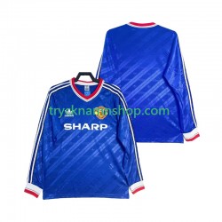 Manchester United 1986 1988 Tröja Retro 3:e Matchställ Män Långärmad