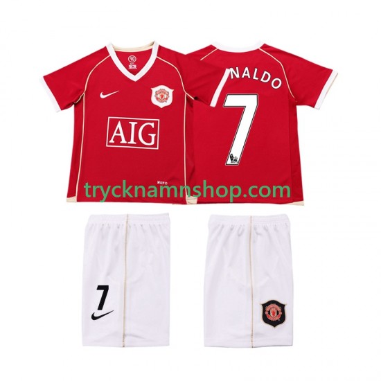 Manchester United Ronaldo 7 2006 2007 Tröja Retro 1:a Matchställ Barn Kortärmad