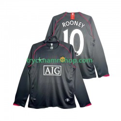 Manchester United Rooney 10 2007 2008 Tröja Retro 2:a Matchställ Män Långärmad