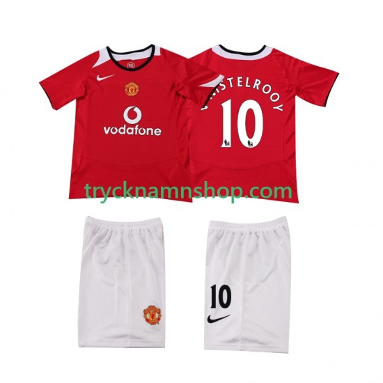Manchester United Ruud van Nistelrooy 2005 2006 Tröja Retro 1:a Matchställ Barn Kortärmad