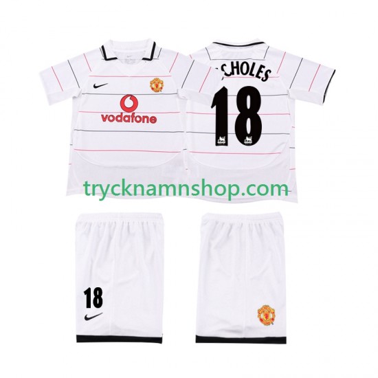 Manchester United SCHOLES 18 2003 2006 Tröja Retro 3:e Matchställ Barn Kortärmad