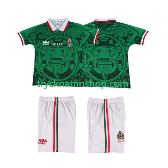 Mexiko 1998 Tröja Retro 1:a Matchställ Barn Kortärmad
