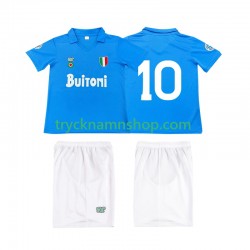 SSC Napoli 10 1987 1988 Tröja Retro 1:a Matchställ Barn Kortärmad