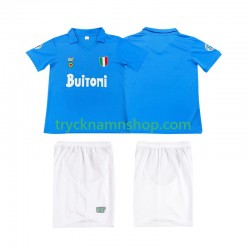 SSC Napoli 1987 1988 Tröja Retro 1:a Matchställ Barn Kortärmad