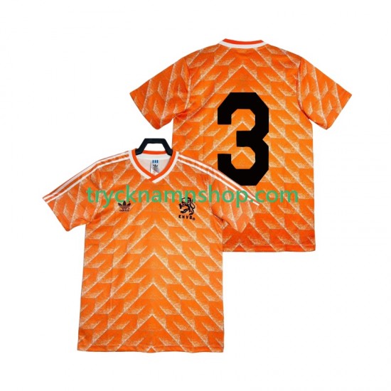 Nederländerna 3 1988 Tröja Retro 1:a Matchställ Män Kortärmad