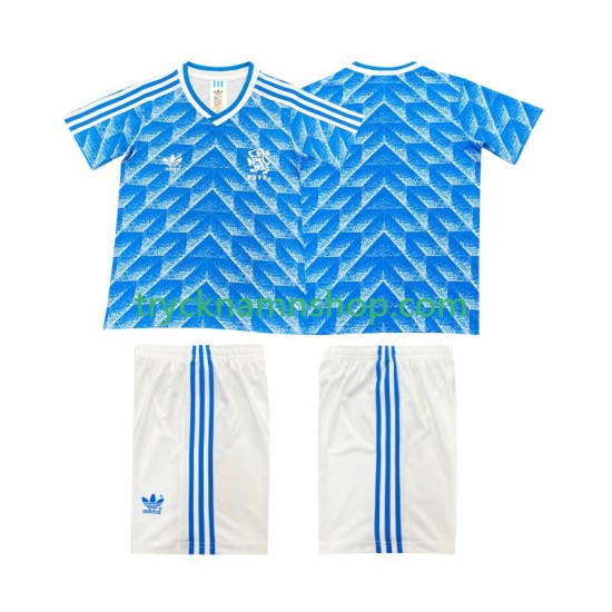 Nederländerna 1988 Tröja Retro 2:a Matchställ Barn Kortärmad