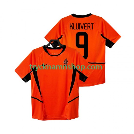 Nederländerna KLUIVERT 9 2002 Tröja Retro 1:a Matchställ Män Kortärmad