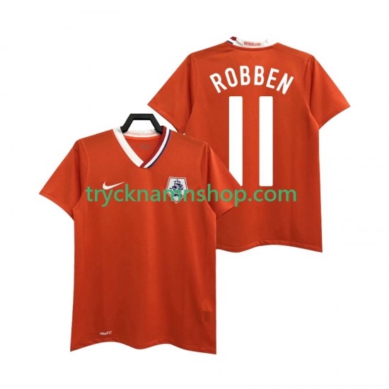 Nederländerna ROBBEN 11 2008 Tröja Retro 1:a Matchställ Män Kortärmad