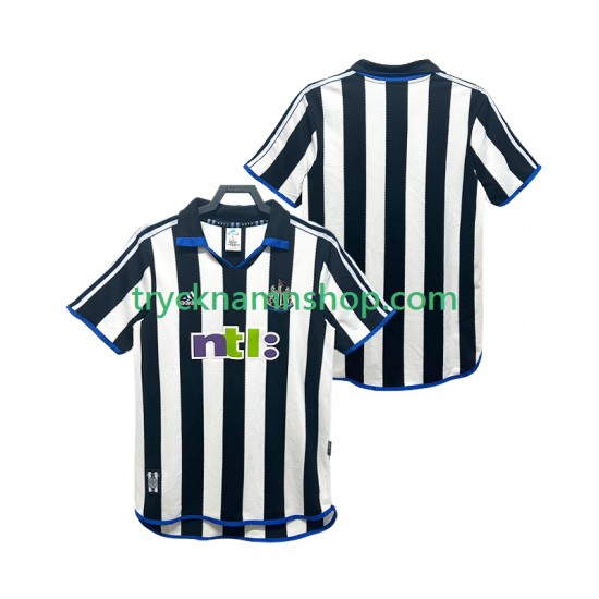 Newcastle United 2000 2001 Tröja Retro 1:a Matchställ Män Kortärmad