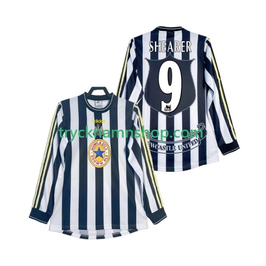 Newcastle United SHEARER 9 1997 1999 Tröja Retro 1:a Matchställ Män Långärmad