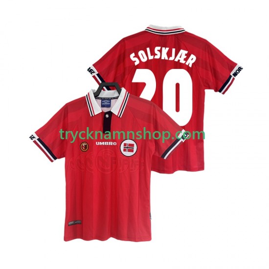 Norge SOLSKJAER 20 1998 Tröja Retro 1:a Matchställ Män Kortärmad