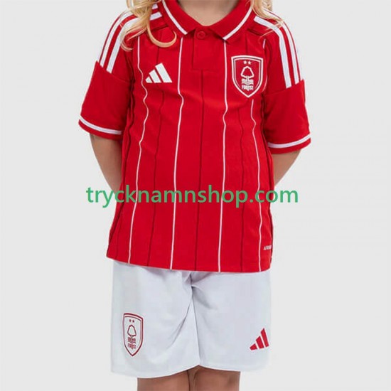 Nottingham Forest 2025-2026 Tröja 1:a Matchställ Barn Kortärmad