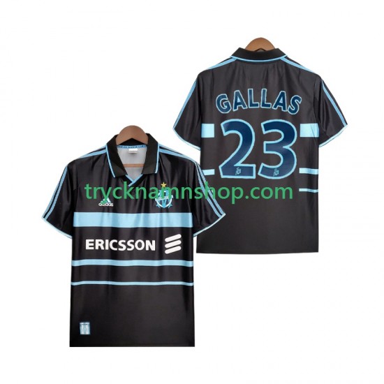 Olympique de Marseille Gallas 23 1999 2000 Tröja Retro 3:e Matchställ Män Kortärmad