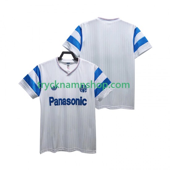 Olympique de Marseille 1990 Tröja Retro 1:a Matchställ Män Kortärmad
