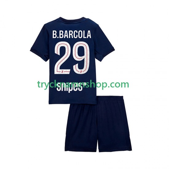 Paris Saint-Germain Bradley Barcola 29 2025-2026 Tröja 1:a Matchställ Barn Kortärmad