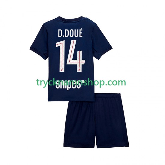 Paris Saint-Germain Desire Doue 14 2025-2026 Tröja 1:a Matchställ Barn Kortärmad
