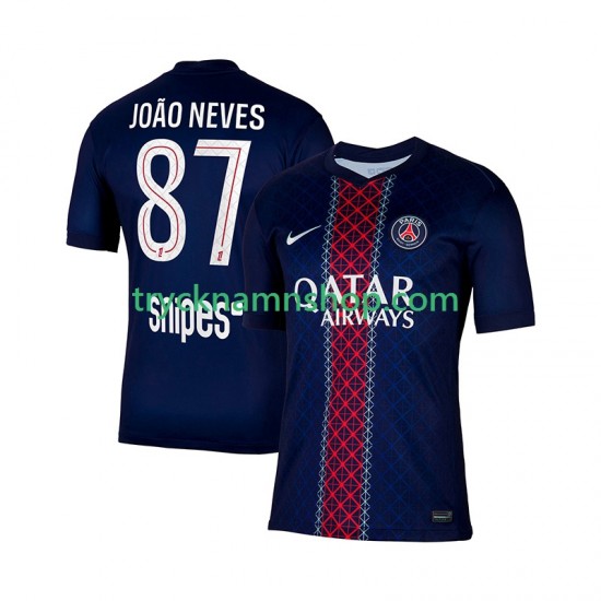 Paris Saint-Germain Joao Neves 87 2025-2026 Tröja 1:a Matchställ Män Kortärmad