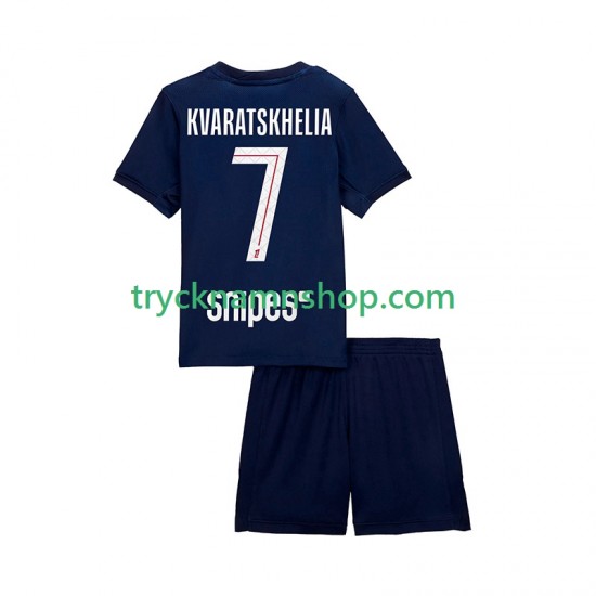 Paris Saint-Germain Khvicha Kvaratskhelia 7 2025-2026 Tröja 1:a Matchställ Barn Kortärmad