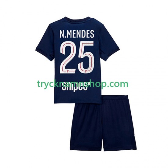 Paris Saint-Germain Nuno Mendes 25 2025-2026 Tröja 1:a Matchställ Barn Kortärmad