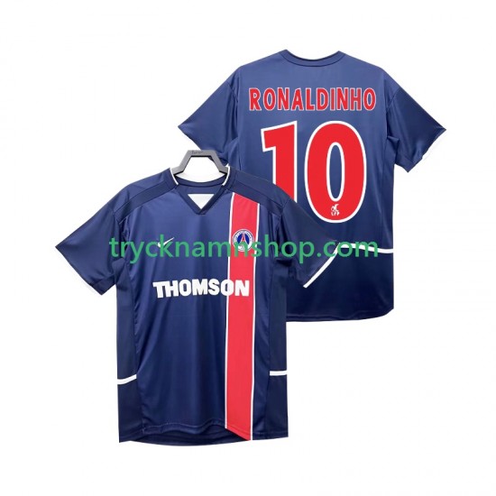 Paris Saint-Germain RONALDINHO 10 2002 2003 Tröja Retro 1:a Matchställ Män Kortärmad