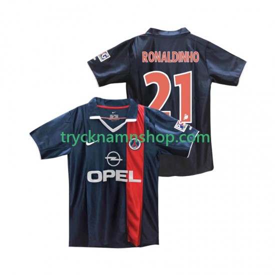 Paris Saint-Germain RONALDINHO 21 2001 2002 Tröja Retro 1:a Matchställ Män Kortärmad
