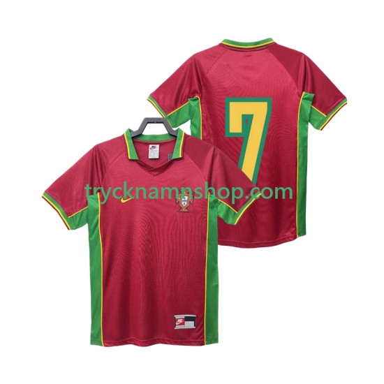 Portugal 7 1998 Tröja Retro 1:a Matchställ Män Kortärmad