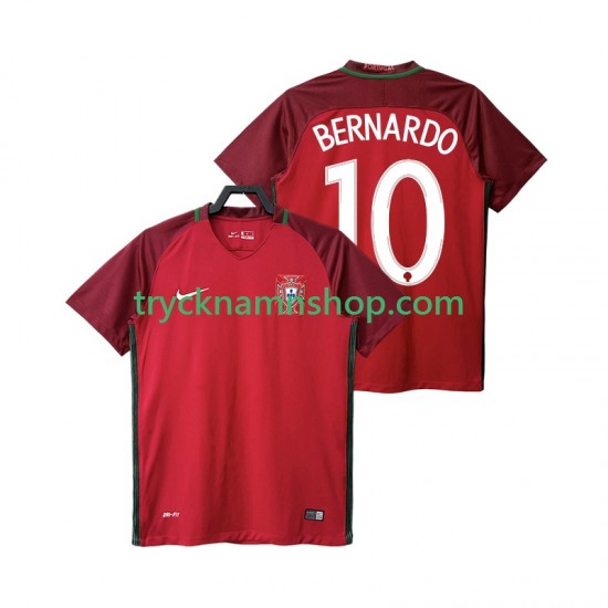 Portugal BERNARDO 10 2016 Tröja Retro 1:a Matchställ Män Kortärmad