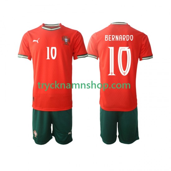 Portugal Bernardo Silva 10 2025-2026 Tröja 1:a Matchställ Barn Kortärmad