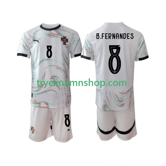 Portugal Bruno Fernandes 8 2025-2026 Tröja 2:a Matchställ Barn Kortärmad