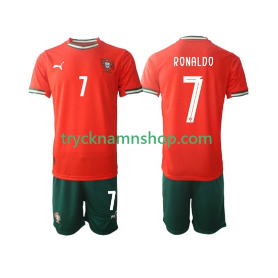 Portugal Cristiano Ronaldo 7 2025 Tröja 1:a Matchställ Barn Kortärmad