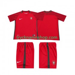 Portugal 2016 Tröja Retro 1:a Matchställ Barn Kortärmad