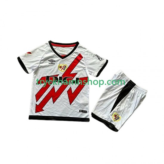 Rayo Vallecano 2024-2025 Tröja 2:a Matchställ Barn Kortärmad