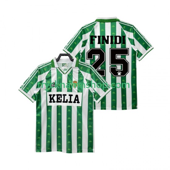 Real Betis FINIDI 25 1995 1996 Tröja Retro 1:a Matchställ Män Kortärmad