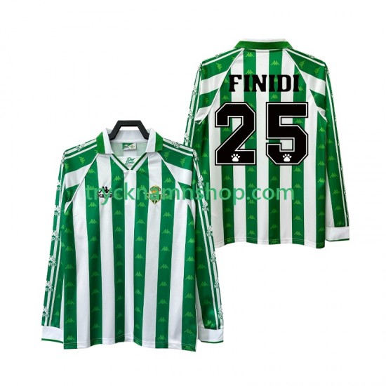 Real Betis FINIDI 25 1996 1997 Tröja Retro 1:a Matchställ Män Långärmad
