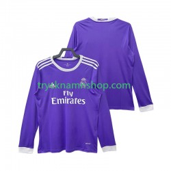 Real Madrid 2016 2017 Tröja Retro 2:a Matchställ Män Långärmad