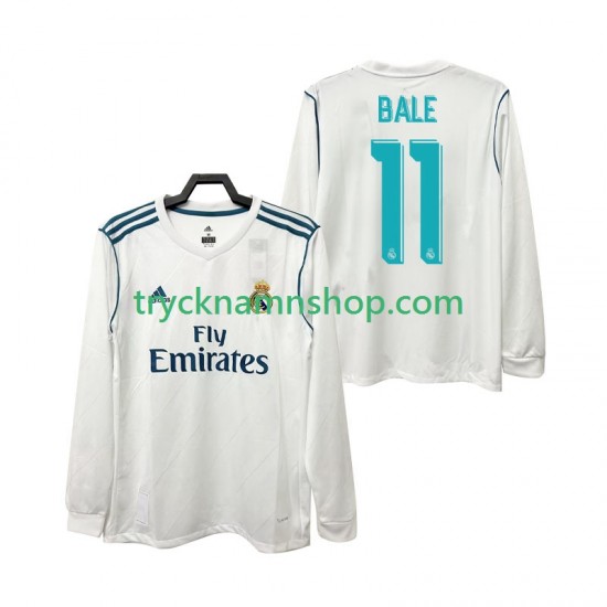 Real Madrid BALE 11 2017 2018 Tröja Retro 1:a Matchställ Män Långärmad