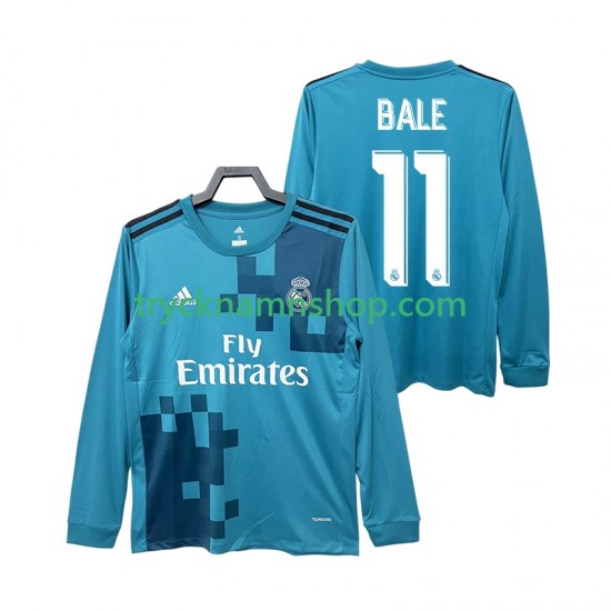Real Madrid BALE 11 2017 2018 Tröja Retro 3:e Matchställ Män Långärmad
