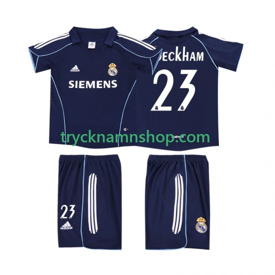 Real Madrid BECKHAM 23 2005 2006 Tröja Retro 2:a Matchställ Barn Kortärmad