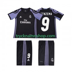 Real Madrid BENZEMA 9 2016 2017 Tröja Retro 3:e Matchställ Barn Kortärmad