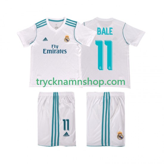 Real Madrid Bale 11 2017 2018 Tröja Retro 1:a Matchställ Barn Kortärmad