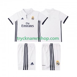 Real Madrid 2016 2017 Tröja Retro 1:a Matchställ Barn Kortärmad