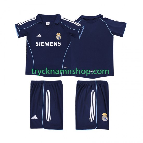 Real Madrid 2005 2006 Tröja Retro 2:a Matchställ Barn Kortärmad
