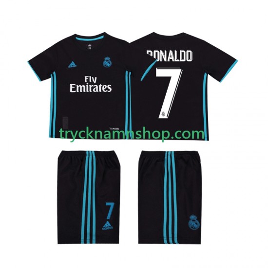 Real Madrid Cristiano Ronaldo 7 2017 2018 Tröja Retro 2:a Matchställ Barn Kortärmad