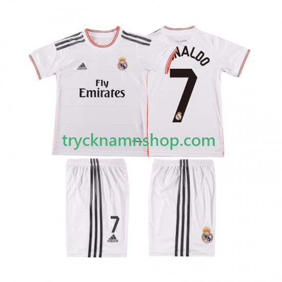 Real Madrid Cristiano Ronaldo 7 2013 2014 Tröja Retro 1:a Matchställ Barn Kortärmad